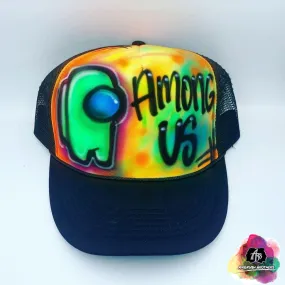 Airbrush Among Us Hat Design