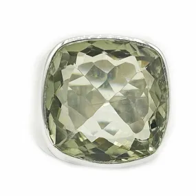 Aranya Green Amethyst Square Ring