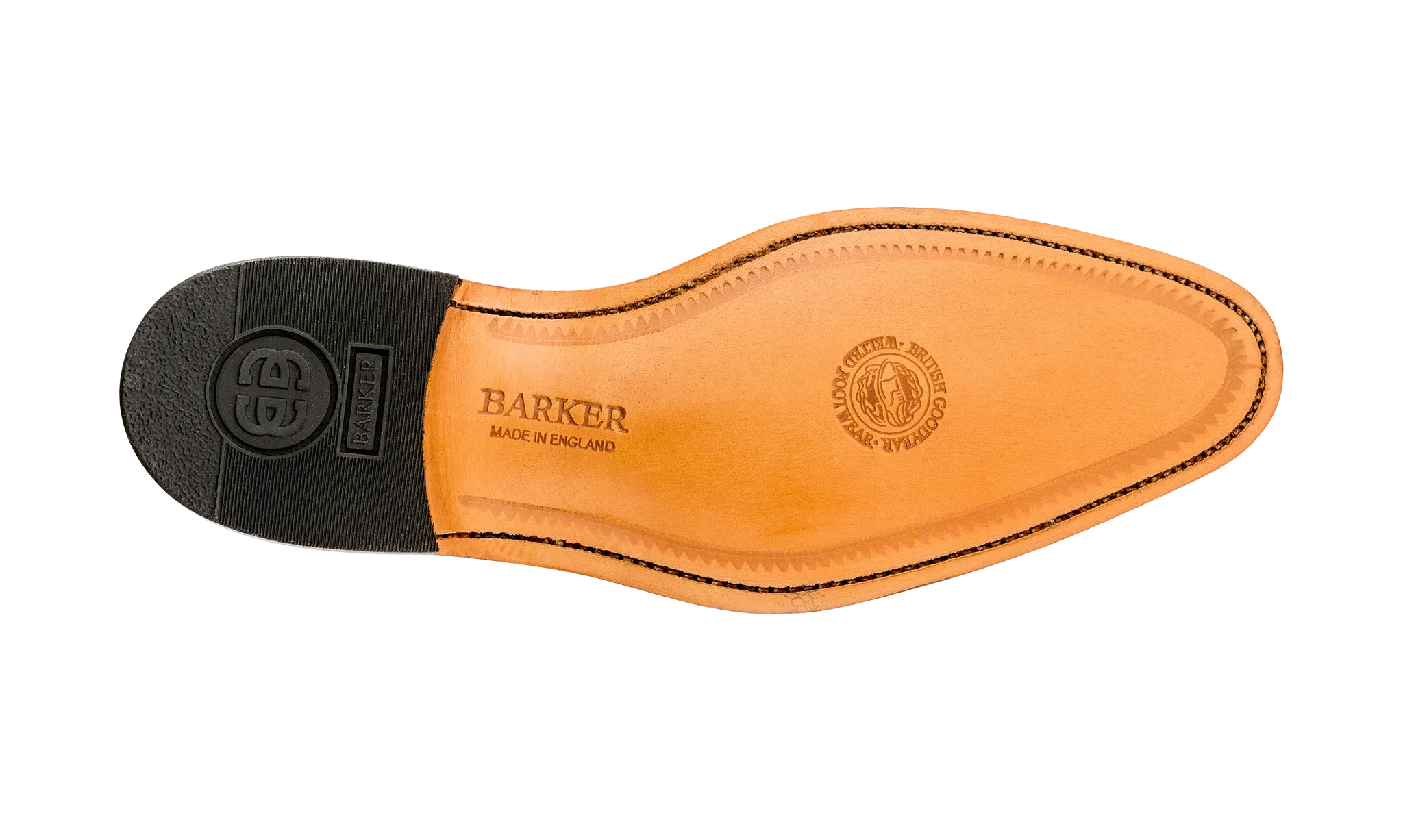 Barker Wickham Plain Fronted Derby - Hi Shine Black