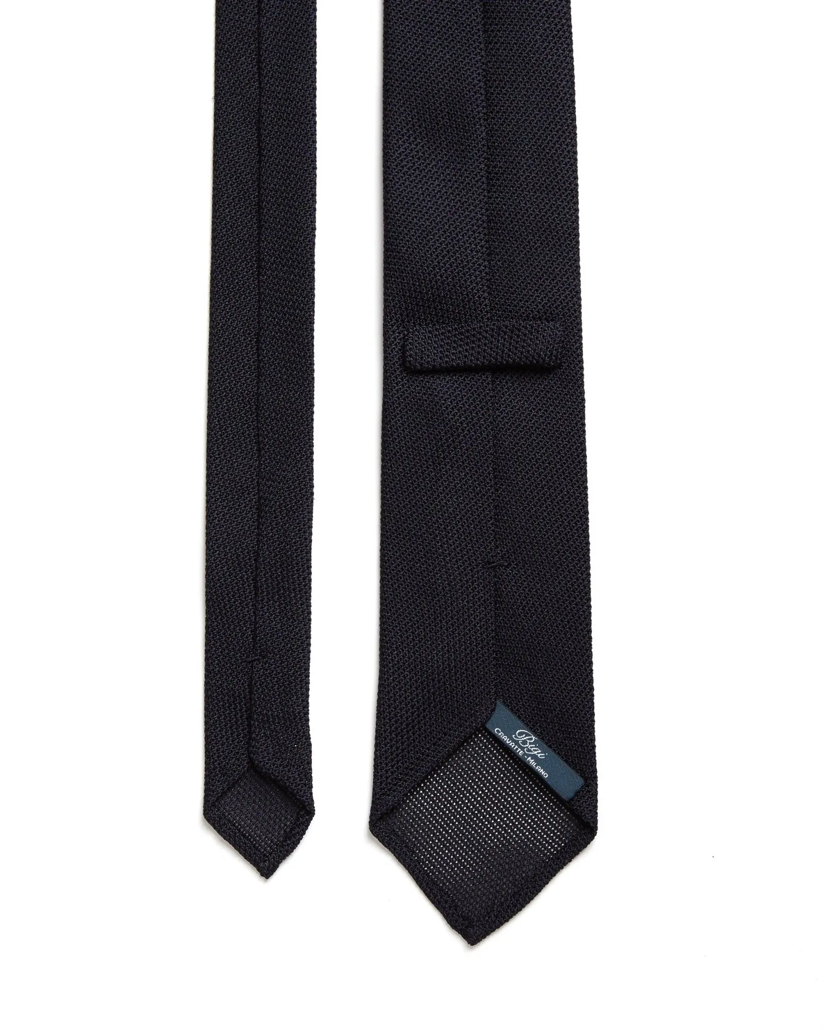 Bigi Fine Silk Grenadine Tie: Navy