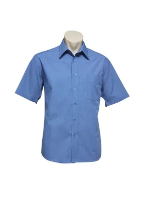 BizCollection SH817 Mens Micro Check Short Sleeve Shirt