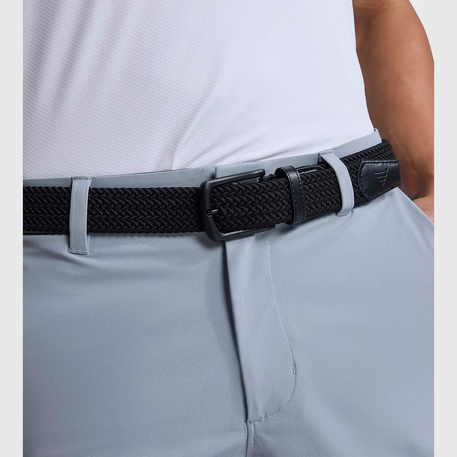 BLACK WOVEN STRETCH BELT