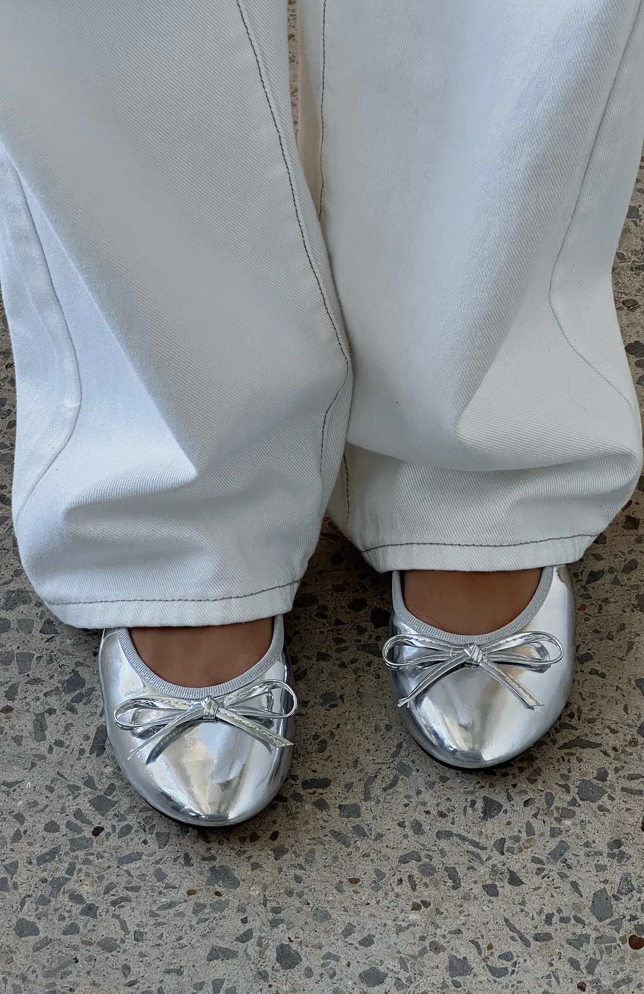 Bridget Ballet Flats Silver