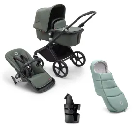 Bugaboo Fox Cub Essential Bundle - Black/Forest Green/Forest Green