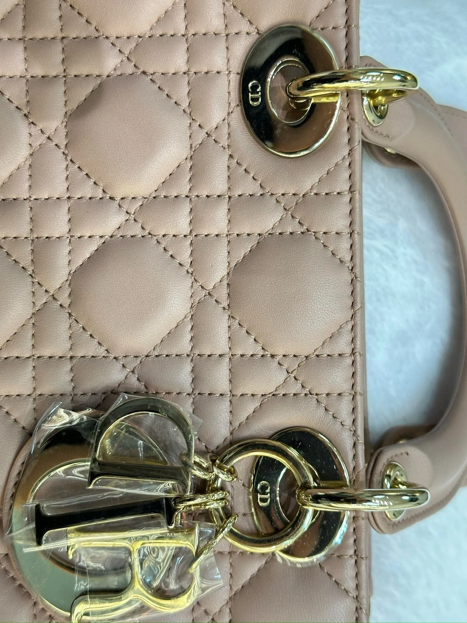 Christian Dior Small Lambskin Cannage My ABC Dior Lady Dior Fard GHW