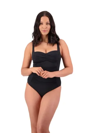 Contours Twist Suit One Piece | Black