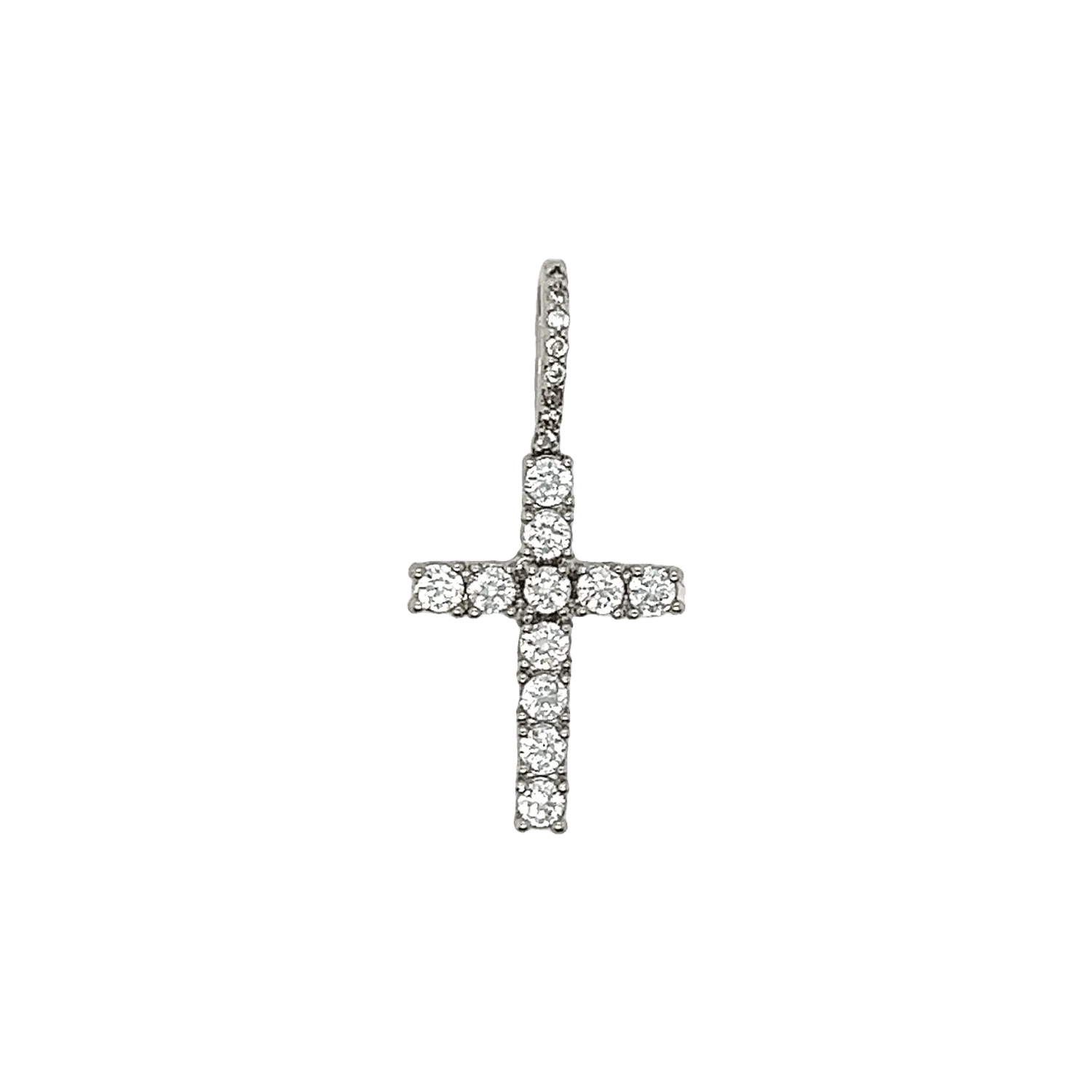 Diamond Cross Set in White Gold