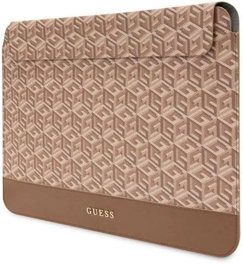 Guess Gcube Stripes Laptop Sleeve for 14" MacBook Brown - GUCS14HGCFSEW