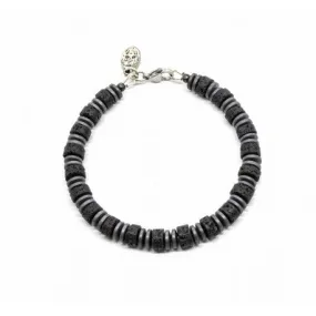 Heishi Lava Stone Bracelet