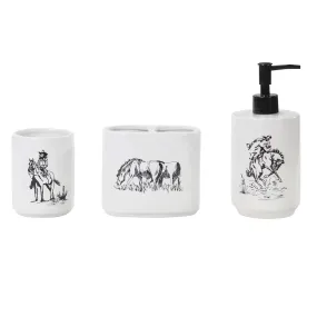 Hi End Accents Ranch Life 3 Piece Bathroom Set