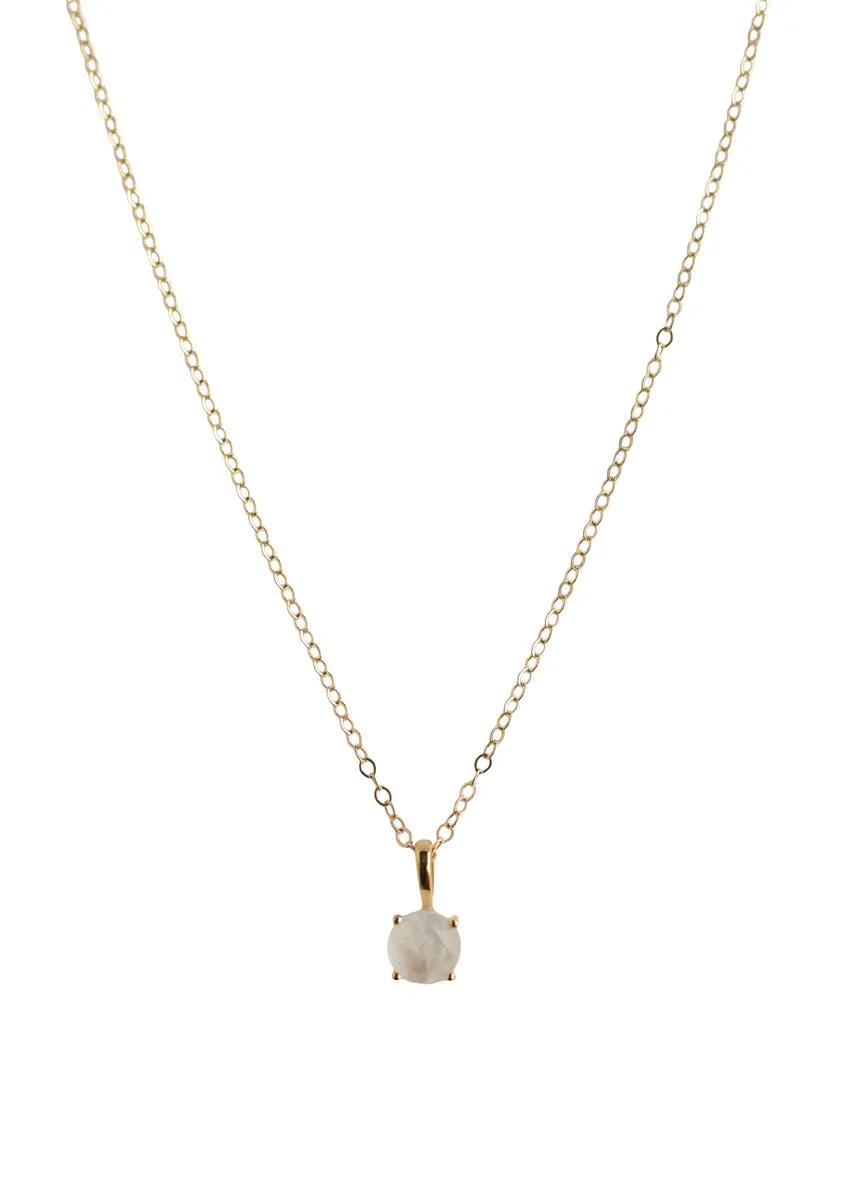 Landon Rainbow Moonstone Gold Necklace