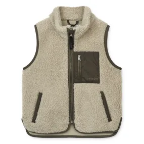 Liewood Vada Pile Vest - Mist/Army Brown