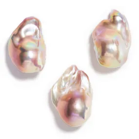 Metallic Gold Pistachio Rose Fireball Pearls