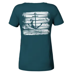 "Anchor Ocean Splash Backtail" - Damen Premium Organic Shirt