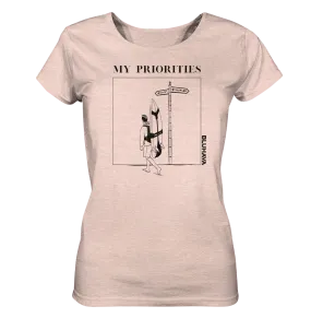 "Beach Priorities" - Damen Premium Organic Shirt (meliert)