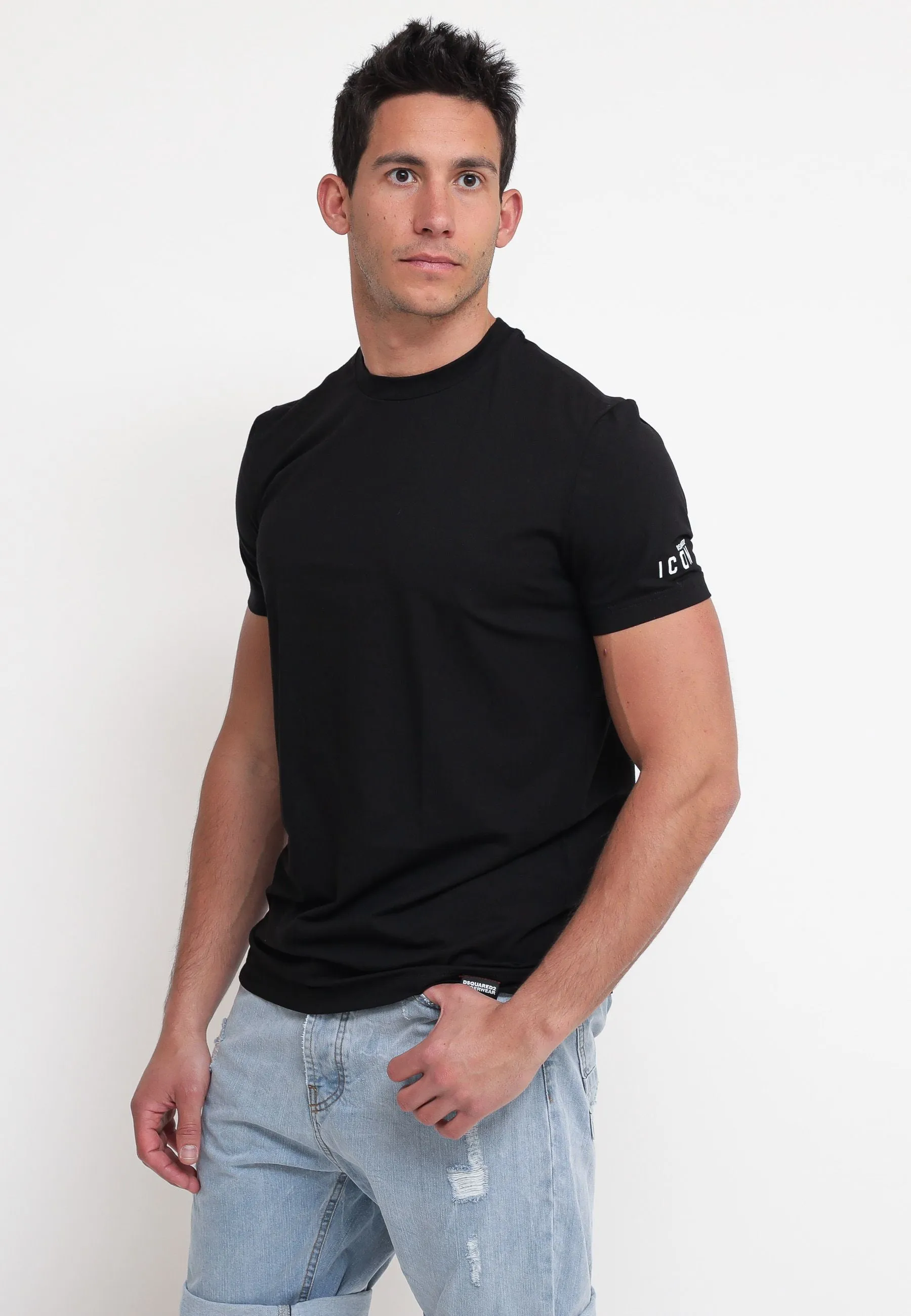 Round Neck T-Shirt - Black/Icon