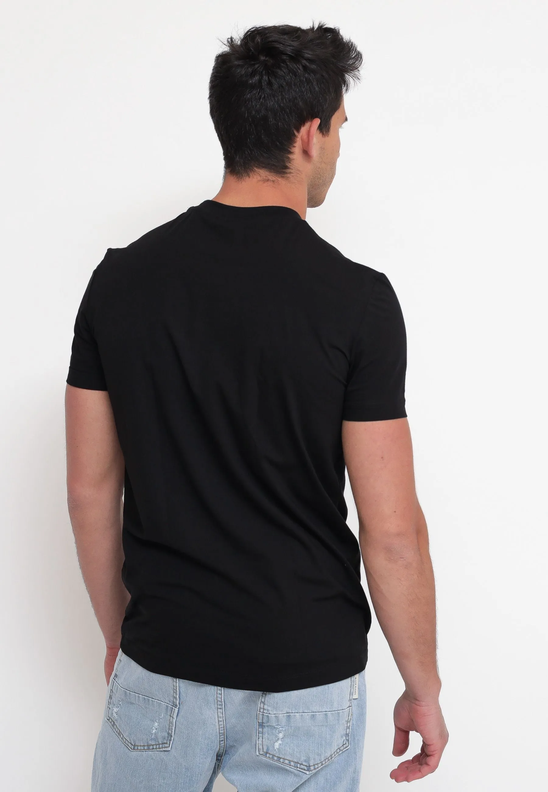 Round Neck T-Shirt - Black/Icon