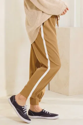 Side Stripe Jogger Pants Khaki