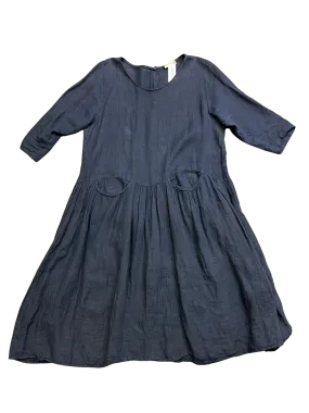 Size XL - Talia Benson Navy Linen Dress