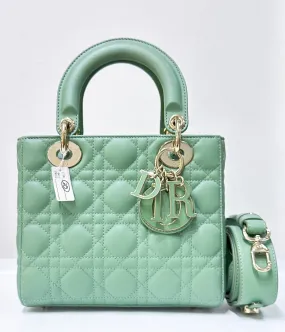 Small Lady Dior My ABCDior Bag Green Cannage Lambskin