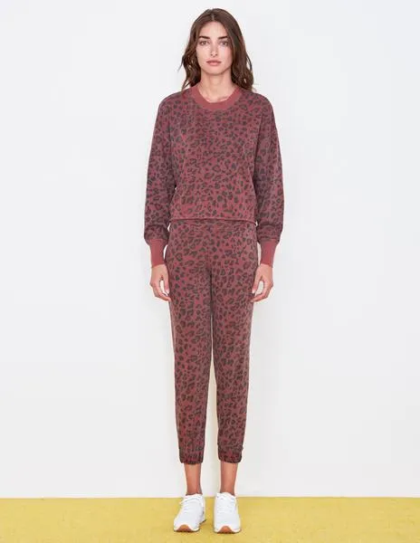 Sundry Leopard Drapey Sweater Pigment Spice